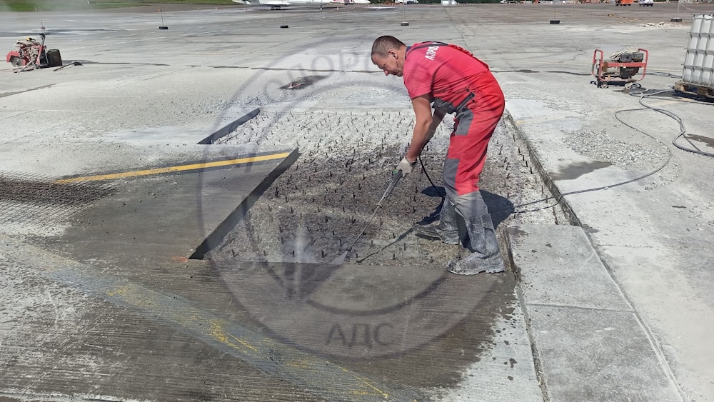 Ямочный ремонт цементобетонных покрытий